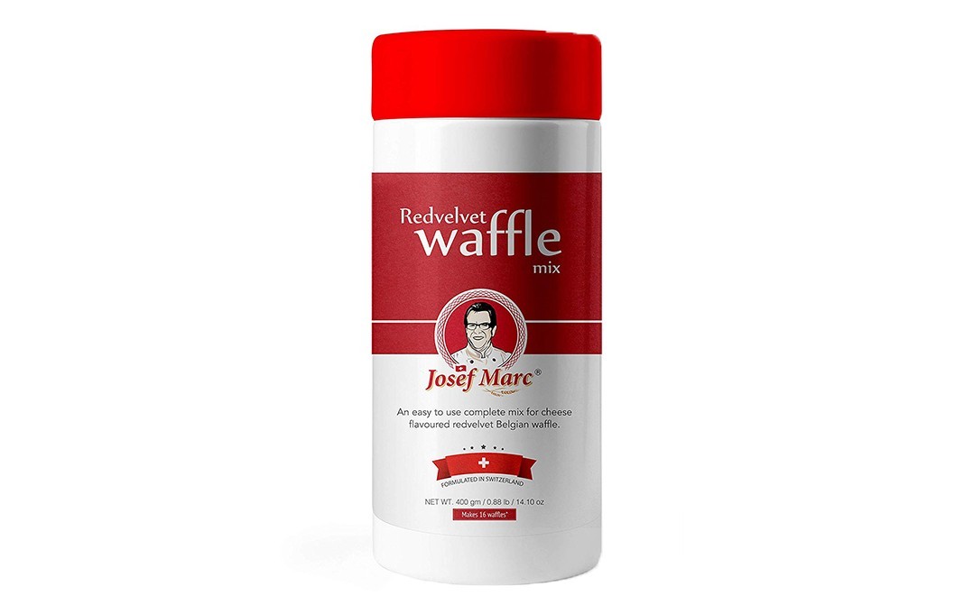 Josef Marc Redvelvet Waffle Mix    Plastic Bottle  400 grams